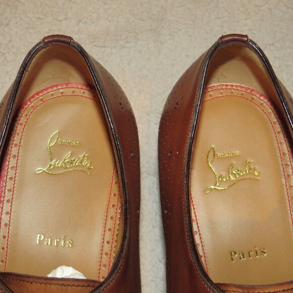 Christian Louboutin Corteobello Havane Medallion Red Bottom Oxford US 13 NWB main image 13